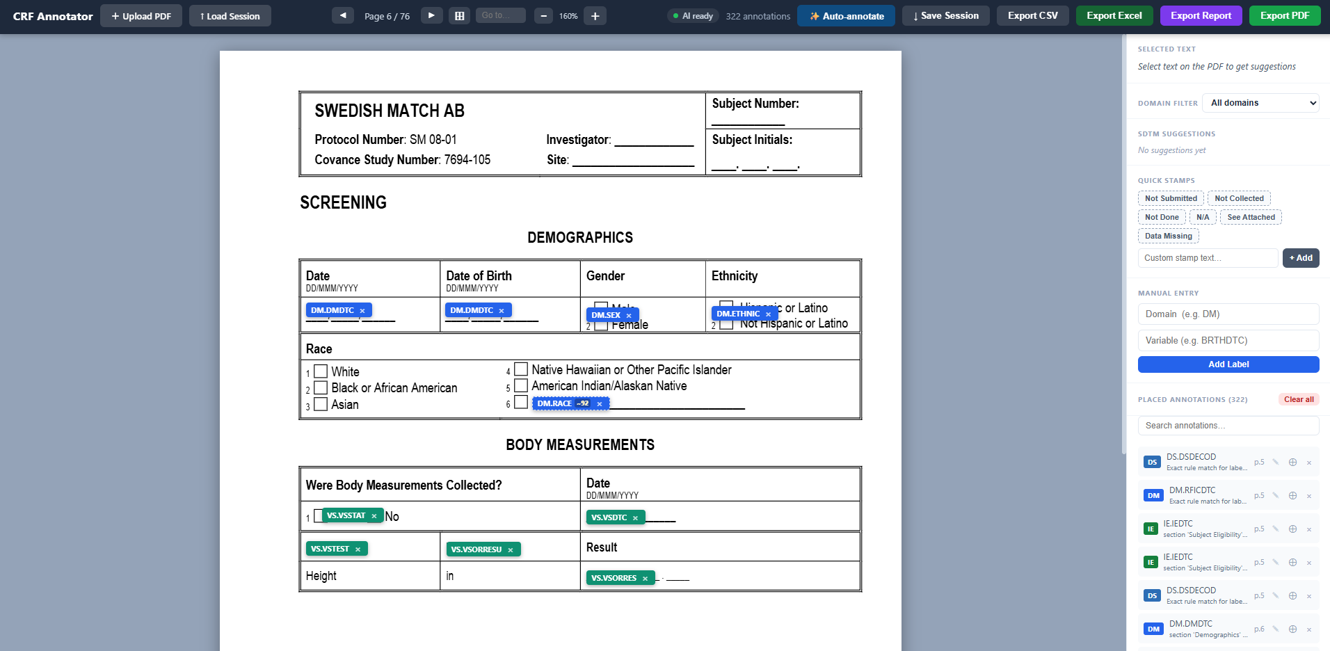 CRF Annotator product preview